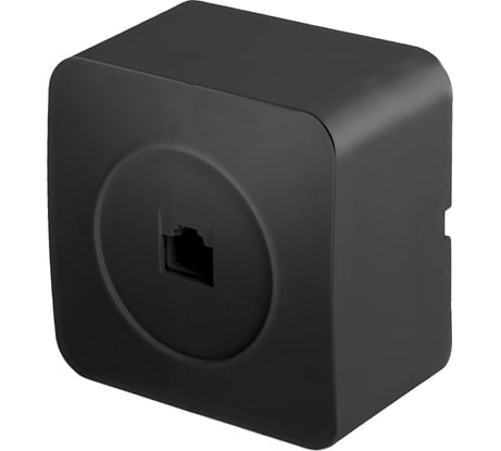 Розетка rj-45 STEKKER открытой установки 1-местная серия софия, черный матовый, mst00-20-05, 49483