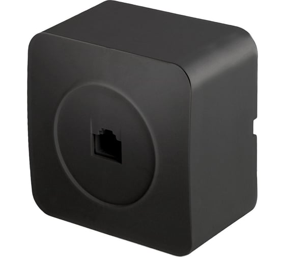 Розетка rj-45 STEKKER открытой установки 1-местная серия софия, черный матовый, mst00-20-05, 49483