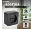 1-местная розетка STEKKER б/з открытой установки 250в, 10а, ip20, серия софия, черный матовый, mst10-11-05, 49485 2