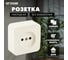 1-местная розетка STEKKER б/з открытой установки 250в, 10а, ip20, серия софия, слоновая кость, mst10-11-04, 49484 2