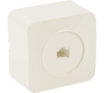 Розетка rj-45 STEKKER открытой установки 1-местная серия софия, слоновая кость, mst00-20-04, 49482