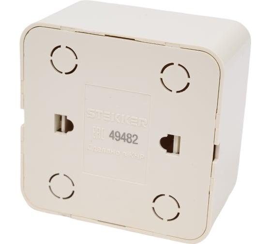 Розетка rj-45 STEKKER открытой установки 1-местная серия софия, слоновая кость, mst00-20-04, 49482