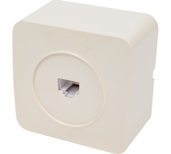 Розетка rj-45 STEKKER открытой установки 1-местная серия софия, слоновая кость, mst00-20-04, 49482
