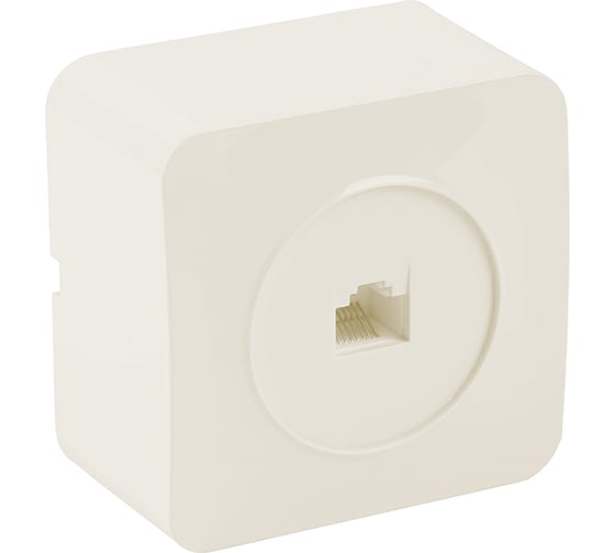 Розетка rj-45 STEKKER открытой установки 1-местная серия софия, слоновая кость, mst00-20-04, 49482
