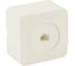 Розетка rj-45 STEKKER открытой установки 1-местная серия софия, слоновая кость, mst00-20-04, 49482 1