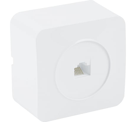 Розетка rj-45 STEKKER открытой установки серия софия, 1-местная, белый, mst00-20-01, 49300