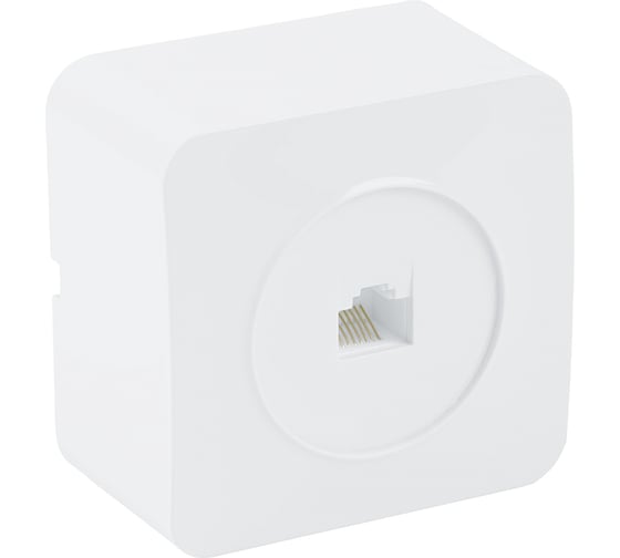 Розетка rj-45 STEKKER открытой установки серия софия, 1-местная, белый, mst00-20-01, 49300