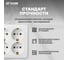 4-местная розетка STEKKER с/з открытой установки квадрат, 250в, 16а, ip20, серия софия, белый, mst16-14s-01, 49310 3