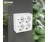 4-местная розетка STEKKER с/з открытой установки квадрат, 250в, 16а, ip20, серия софия, белый, mst16-14s-01, 49310 9