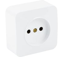 1-местная розетка STEKKER б/з открытой установки 250в, 10а, ip20, серия софия, белый, mst10-11-01, 49301