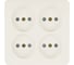 4-местная розетка STEKKER б/з открытой установки квадрат, 250в, 10а, ip20, серия софия, слоновая кость, mst10-14s-04, 49507 2