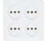 4-местная розетка STEKKER б/з открытой установки квадрат, 250в, 10а, ip20, серия софия, белый, mst10-14s-01, 49309 2