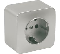 Розетка STEKKER 1-местная с/з открытой установки,, 250в, 16а, ip20, серия софия, серебро, mst16-11-03 49326