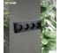 Розетка STEKKER 4-местная с/з открытой установки,, 250в, 16а, ip20, серия софия, черный матовый, mst16-14-05 49506 10