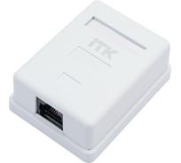 Информационная настенная розетка ITK RJ45 кат.5е UTP 1-порт белая CS2-1C5EU-12