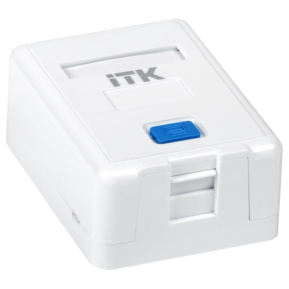 Корпус настенной розетки ITK для установки одного модуля KJ белый CS2 ...