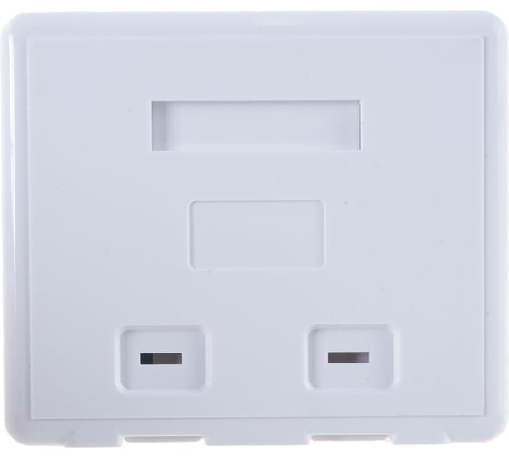 Настенная коробка LANMASTER на 2 кейстоуна, со шторками, белая, LAN-SA2/S-WH