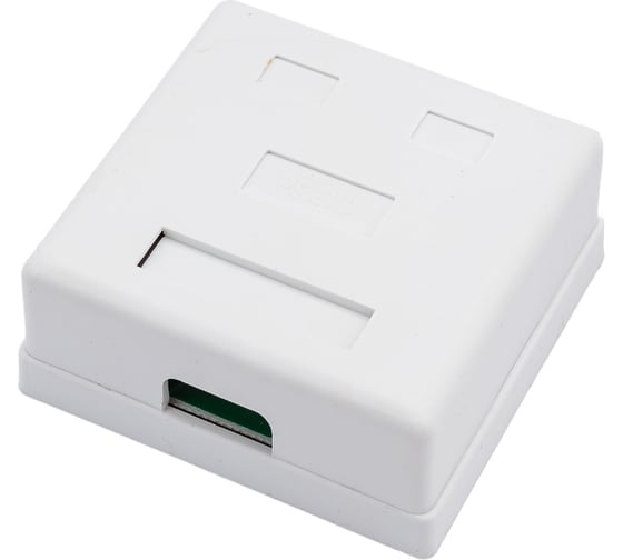 Настенная розетка TWT 2 порта RJ-45, категория 5е, экранированная, белая, SM2-4545/S-WH