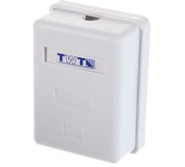 Настенная розетка TWT 1 порт RJ-45, категория 5е, экранированная, белая, SM1-45/S-WH