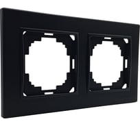 2-местная рамка Nilson ALEGRA metallic, матовый черный 25380092