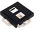 Механизм двойной розетки Systeme Electric Atlasdesign карбон hdmi+rj45, кат.5е, ATN001082 4