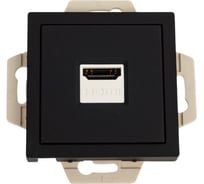 Механизм розетки Systeme Electric Atlasdesign карбон hdmi, ATN001080