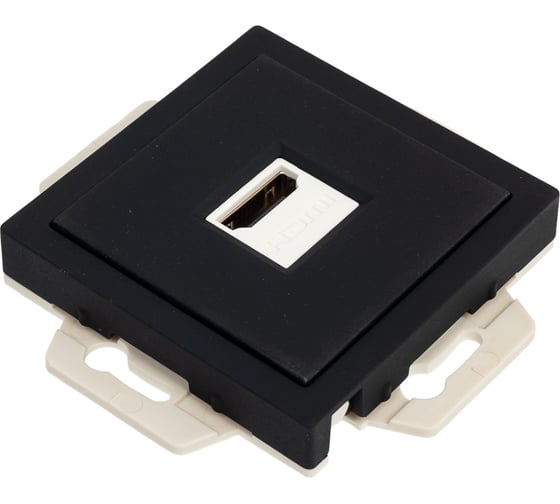 Механизм розетки Systeme Electric Atlasdesign карбон hdmi, ATN001080