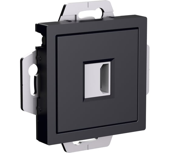 Механизм розетки Systeme Electric Atlasdesign карбон hdmi, ATN001080