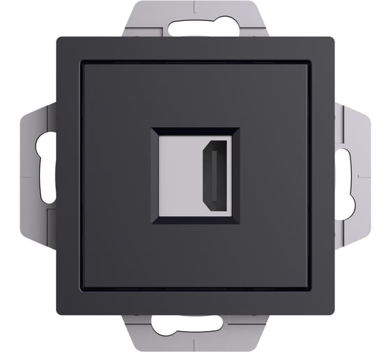 Механизм розетки Systeme Electric Atlasdesign карбон hdmi, ATN001080