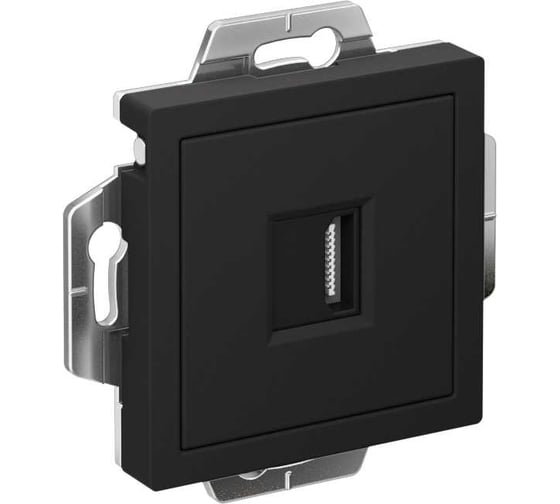 Механизм розетки Systeme Electric Atlasdesign карбон hdmi, ATN001080 1