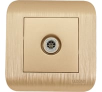 Розетка LUXAR Deco с/у TВ оконечная шампань с рифленой рамкой 4606400620365