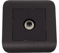 Розетка LUXAR Deco с/у TВ оконечная венге с рифленой рамкой 4606400620341