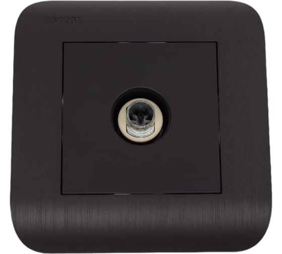 Розетка LUXAR Deco с/у TВ оконечная венге с рифленой рамкой 4606400620341