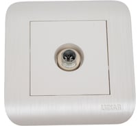 Розетка LUXAR Deco с/у TВ оконечная белая с рифленой рамкой 4606400620334