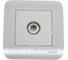 Розетка LUXAR Deco с/у TВ оконечная серебро с рифленой рамкой 4606400620358 1