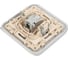 Розетка LUXAR Deco с/у TВ оконечная серебро с рифленой рамкой 4606400620358 4