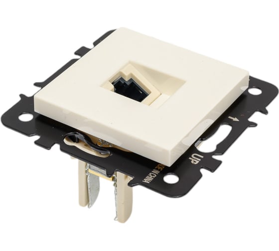 Компьютерная розетка LUXAR Art с/у RJ-45 слоновая кость, без рамки 4606400620518
