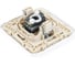 Компьютерная розетка LUXAR Deco с/у RJ-45 белая с рифленой рамкой 4606400620372 4