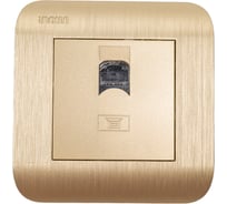 Компьютерная розетка LUXAR Deco с/у RJ-45 шампань с рифленой рамкой 4606400620402