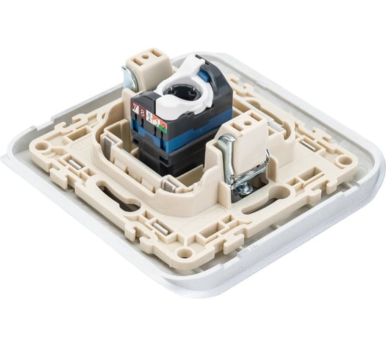 Компьютерная розетка LUXAR Deco с/у RJ-45 серебро с рифленой рамкой 4606400620396