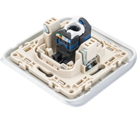 Компьютерная розетка LUXAR Deco с/у RJ-45 серебро с рифленой рамкой 4606400620396