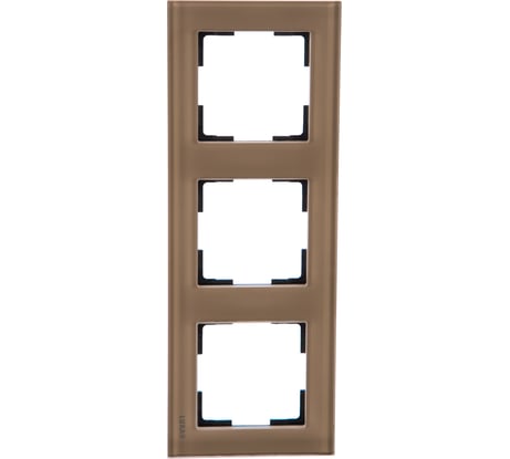 Горизонтальная рамка LUXAR Art на 3 поста стекло мокко 4606400620631