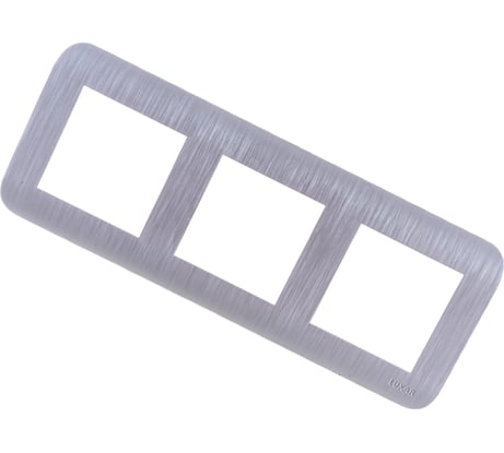 Горизонтальная рамка LUXAR Deco на 3 поста белая рифленая 4606400620662