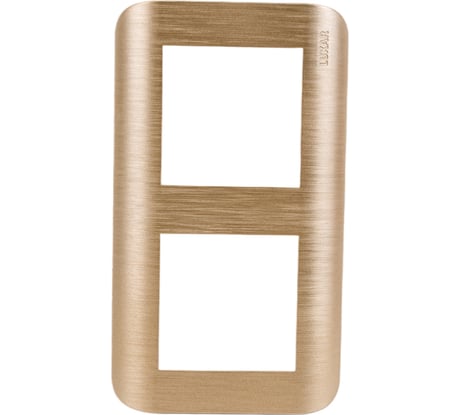 Горизонтальная рамка LUXAR Deco на 2 поста шампань рифленая 4606400620747