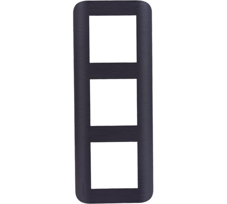 Горизонтальная рамка LUXAR Deco на 3 поста венге рифленая 4606400620693