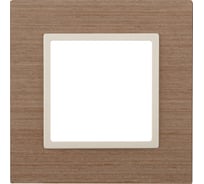 Рамка ЭРА 14530107 на 1 пост, дерево, Elegance, ясень, слоновая кость Б0034566