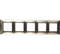 Рамка ЭРА 14500504 на 5 постов, Elegance, шампань Б0034408