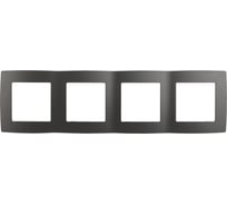 Рамка на 4 поста ЭРА 12500412 графит Б0019378