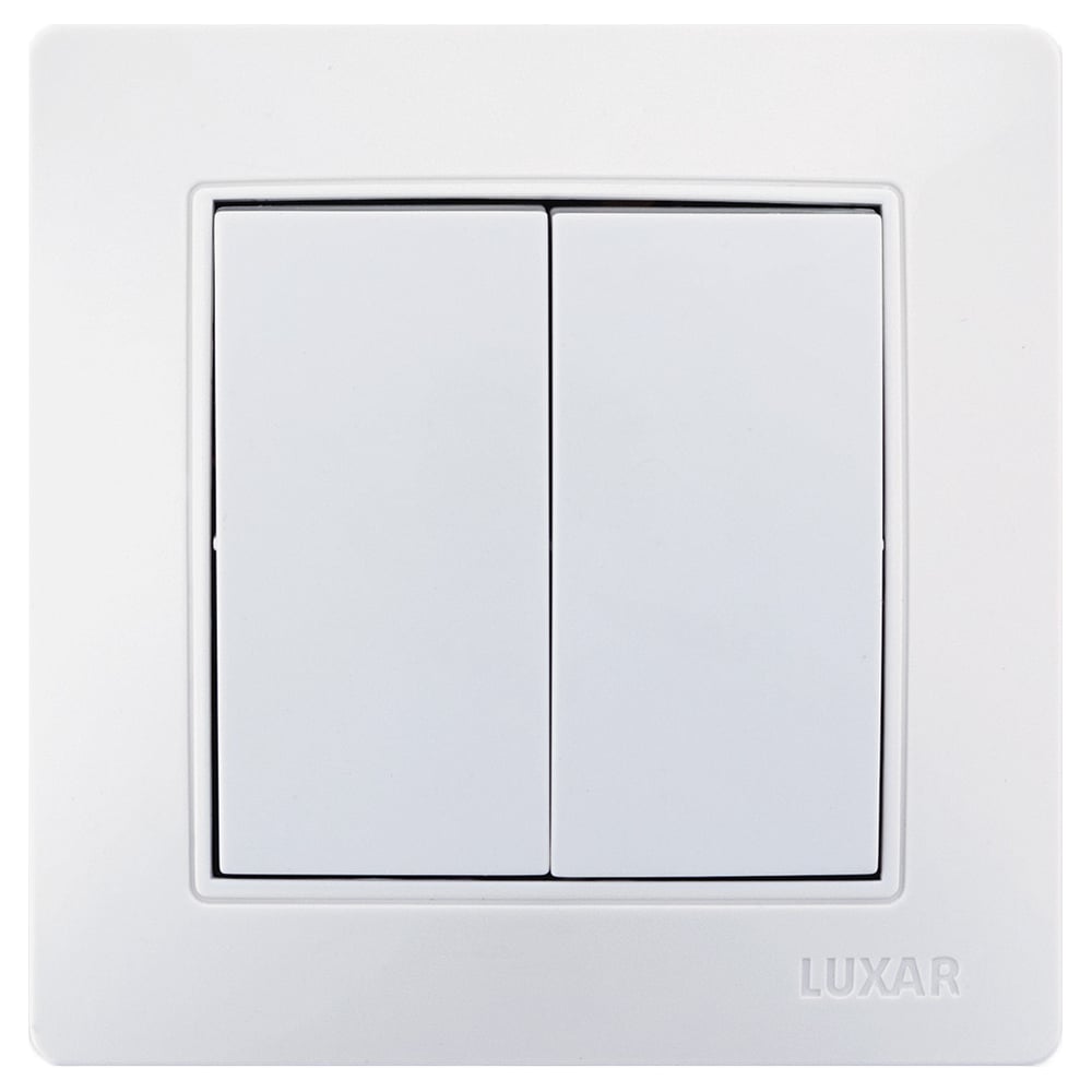 Выключатель LUXAR Novo с/у 2 клавиши белый, 250В 10А 4606400420132 ...