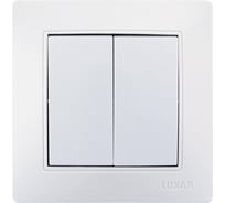 Выключатель LUXAR Novo с/у 2 клавиши белый, 250В 10А 4606400420132